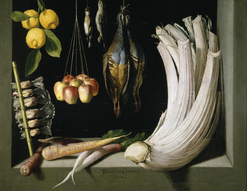 Still Life with Game, Vegetables and Fruit - 1602, Museo del Prado Madrid 